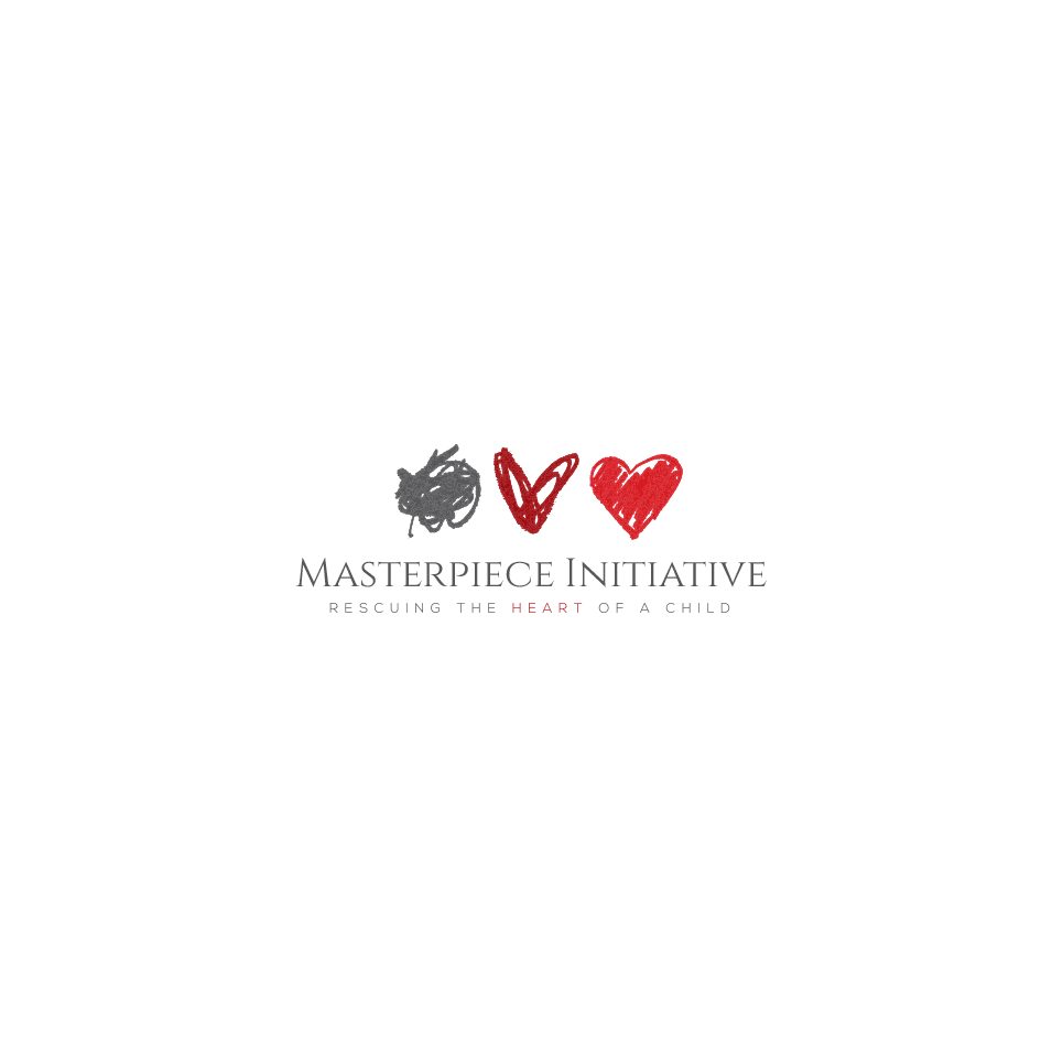 Masterpiece Initiative logotips ar sirds zīmēm