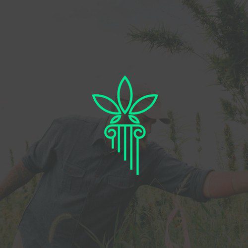 Pillar Farms zaļā zīme uz lauka fotogrāfijas