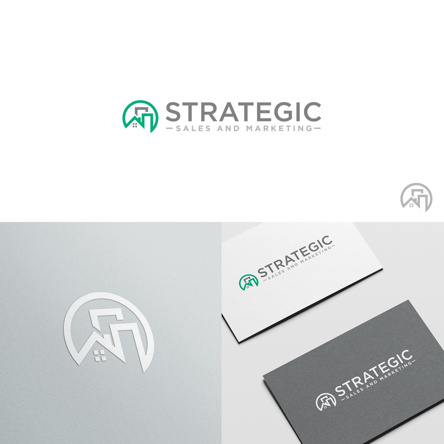 Strategic Sales and Marketing logotips un vizītkartes