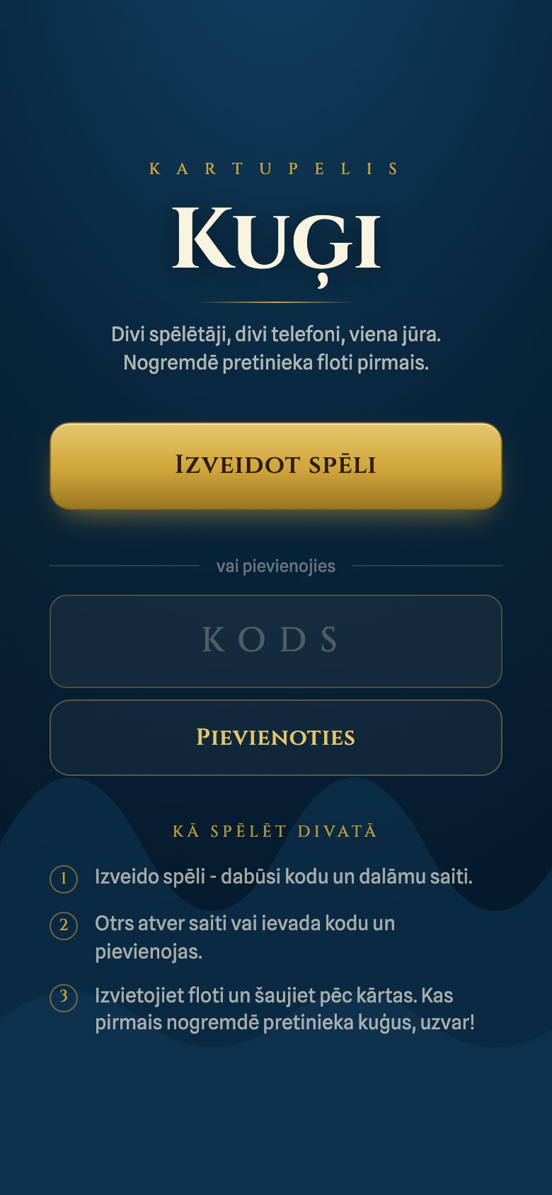 Mājaslapa Personīgs projekts telefona ekrānā